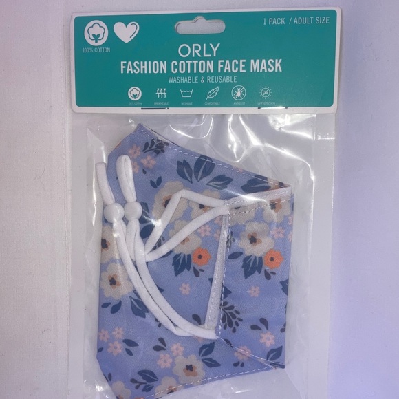 Washable Reusable COVID 100% Cotton Face Mask Light Blue New - Picture 2 of 7
